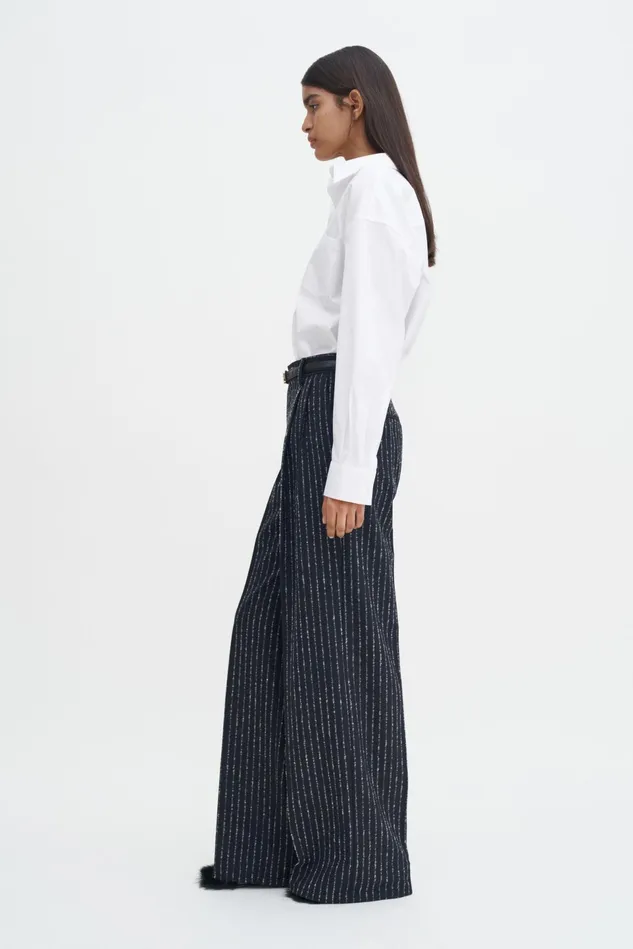 Women Darcey Pinstripe Trousers Black Pinstripe Filippa K Trousers