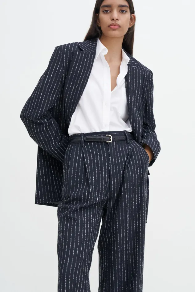 Women Darcey Pinstripe Trousers Black Pinstripe Filippa K Trousers