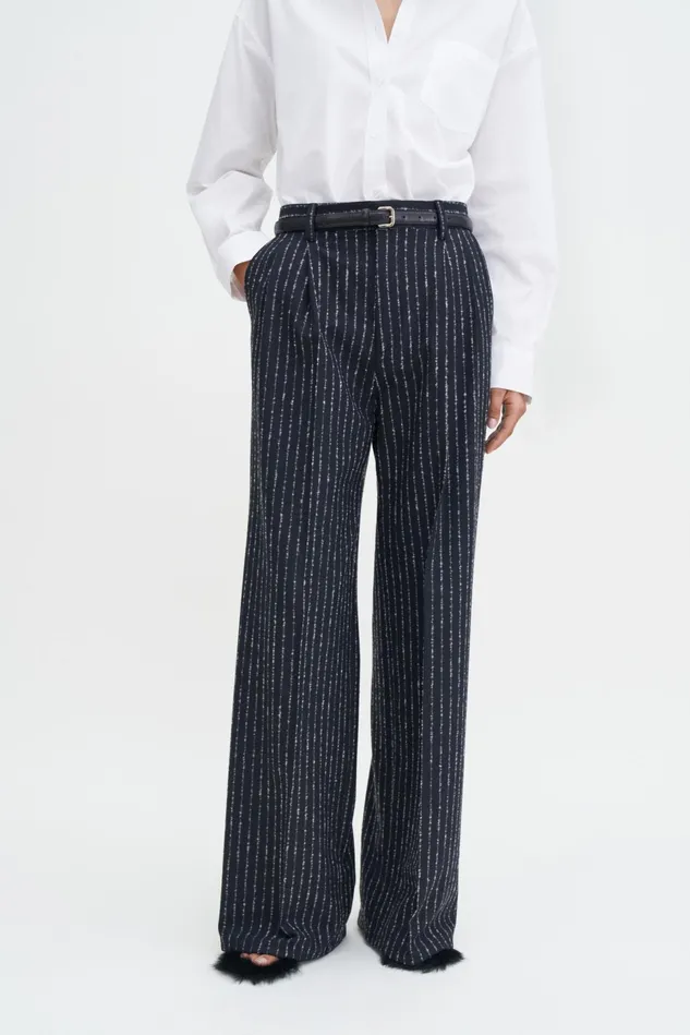 Women Darcey Pinstripe Trousers Black Pinstripe Filippa K Trousers