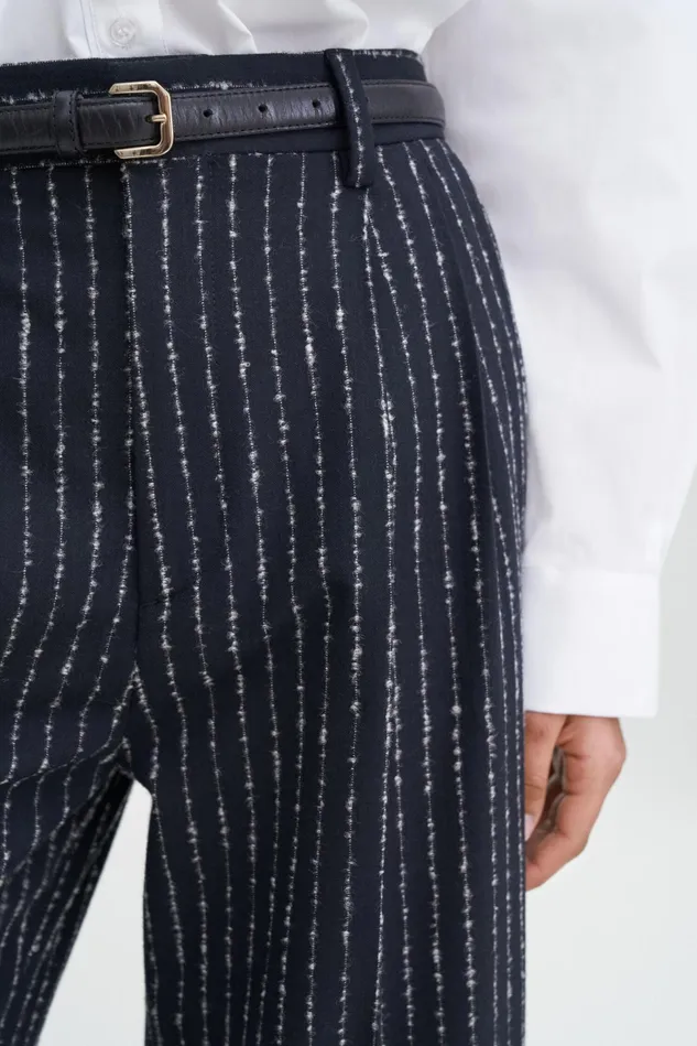 Women Darcey Pinstripe Trousers Black Pinstripe Filippa K Trousers