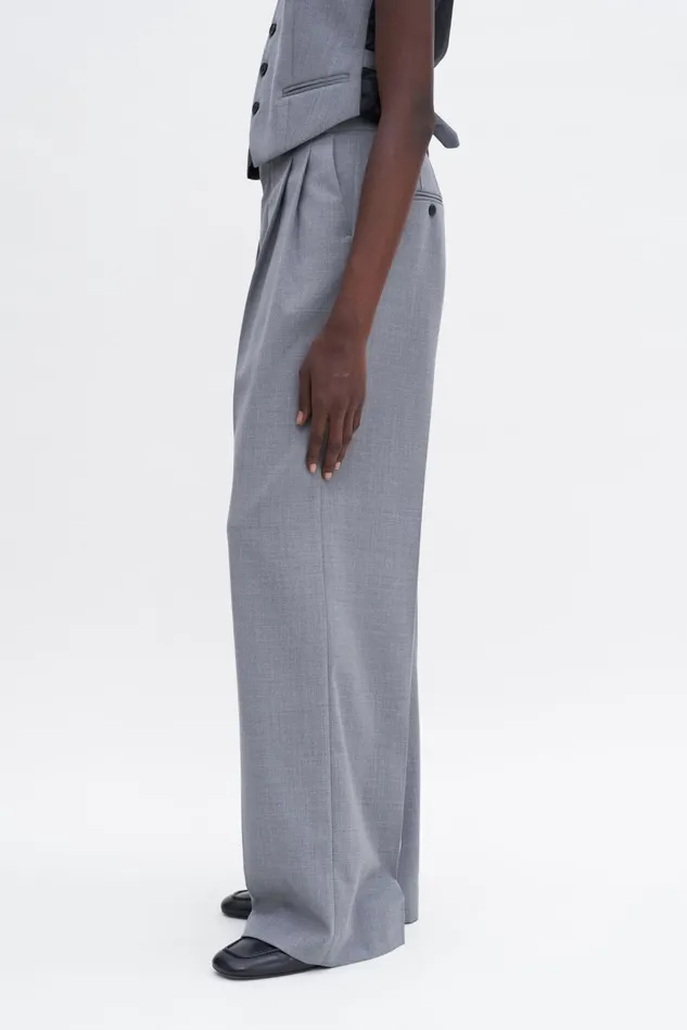 Women Darcey Wool Trousers Grey Melange Filippa K Trousers