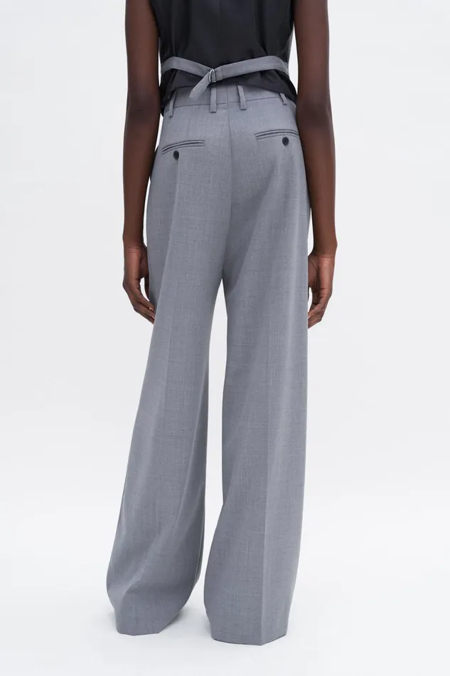 Women Darcey Wool Trousers Grey Melange Filippa K Trousers