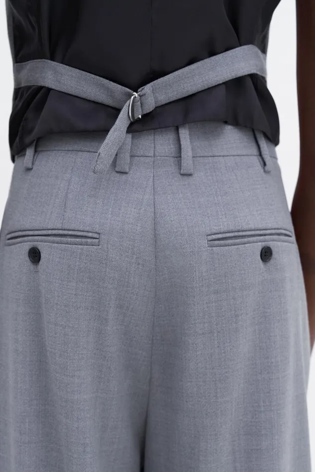 Women Darcey Wool Trousers Grey Melange Filippa K Trousers
