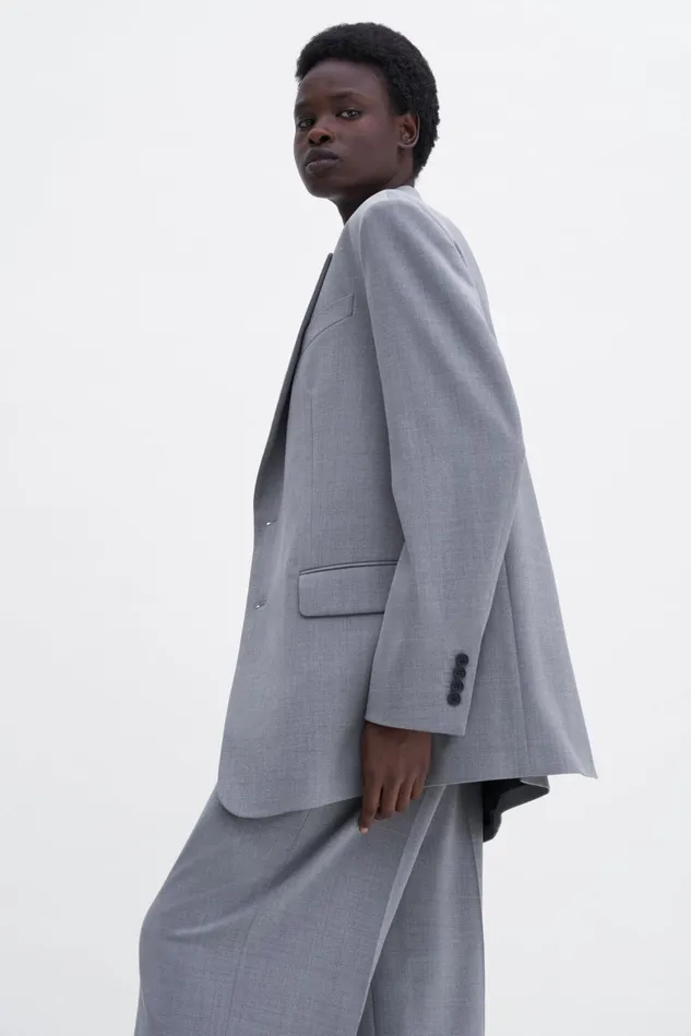 Women Darcey Wool Trousers Grey Melange Filippa K Trousers