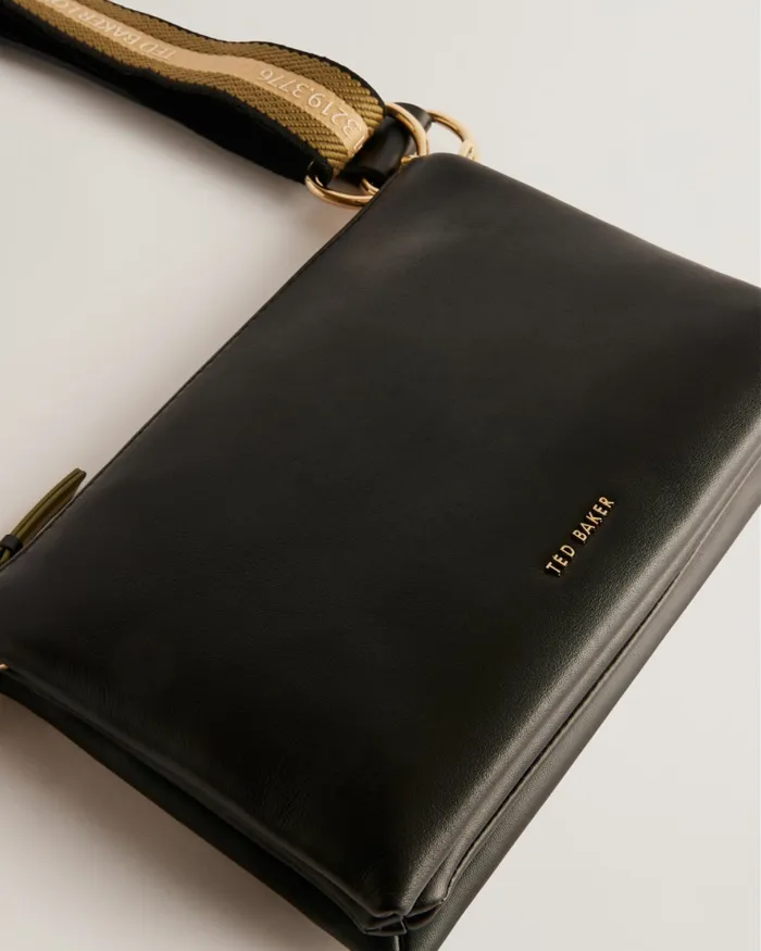 Women DARCEYY 8211 Branded Webbing Crossbody Bag Jetblack Ted Baker Crossbody Bags