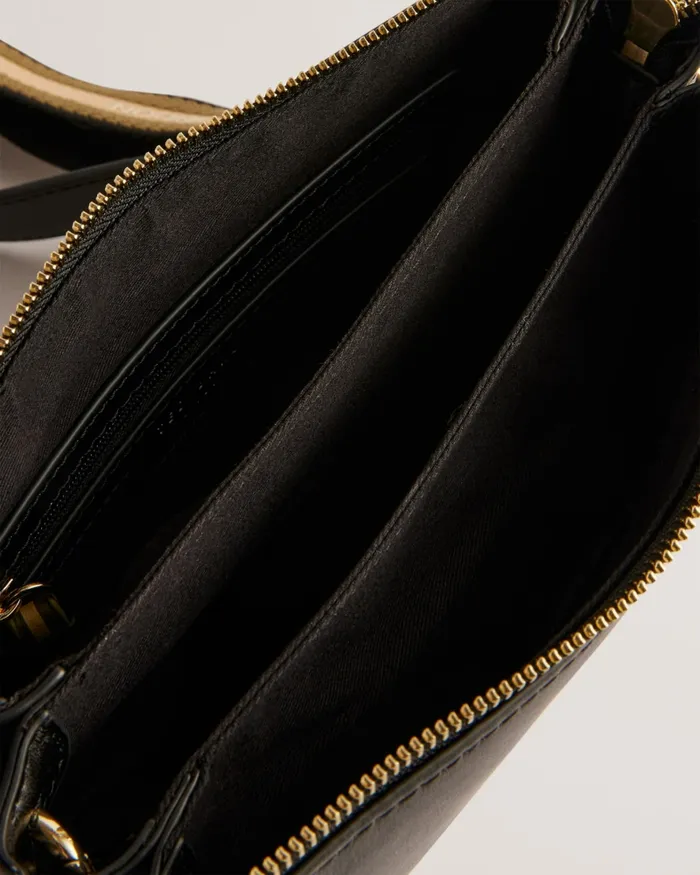 Women DARCEYY 8211 Branded Webbing Crossbody Bag Jetblack Ted Baker Crossbody Bags