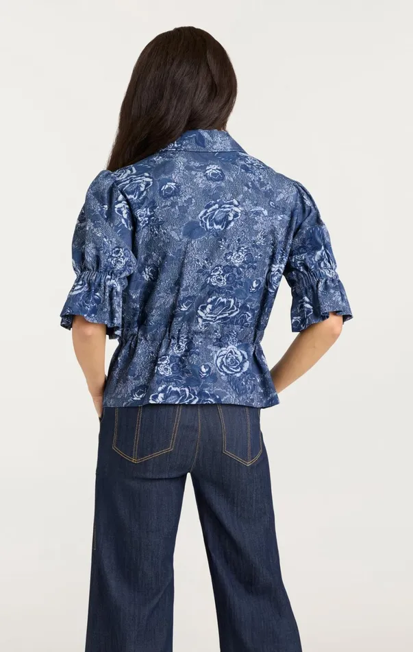 Women Denim Cinq Sept Adie Jacket Indigo Multi