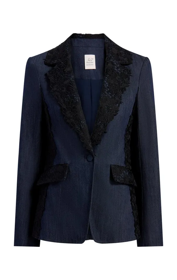 Women Denim Cinq Sept Laney Jacket Indigo