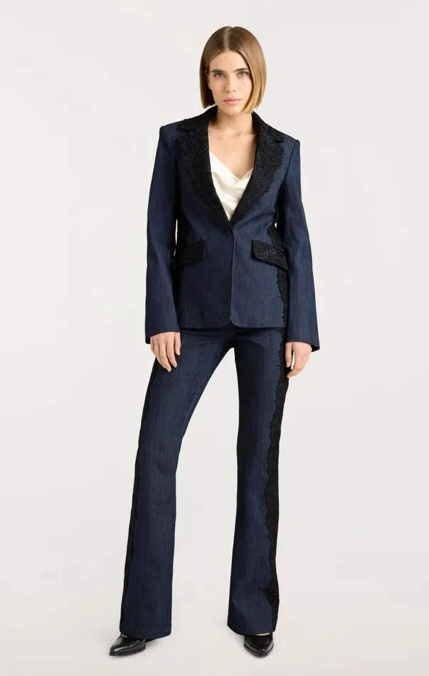 Women Denim Cinq Sept Laney Jacket Indigo