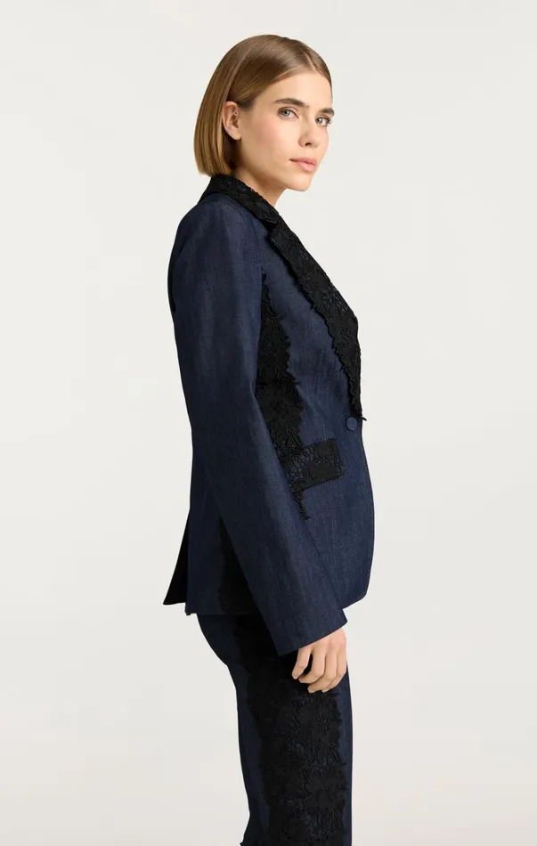 Women Denim Cinq Sept Laney Jacket Indigo