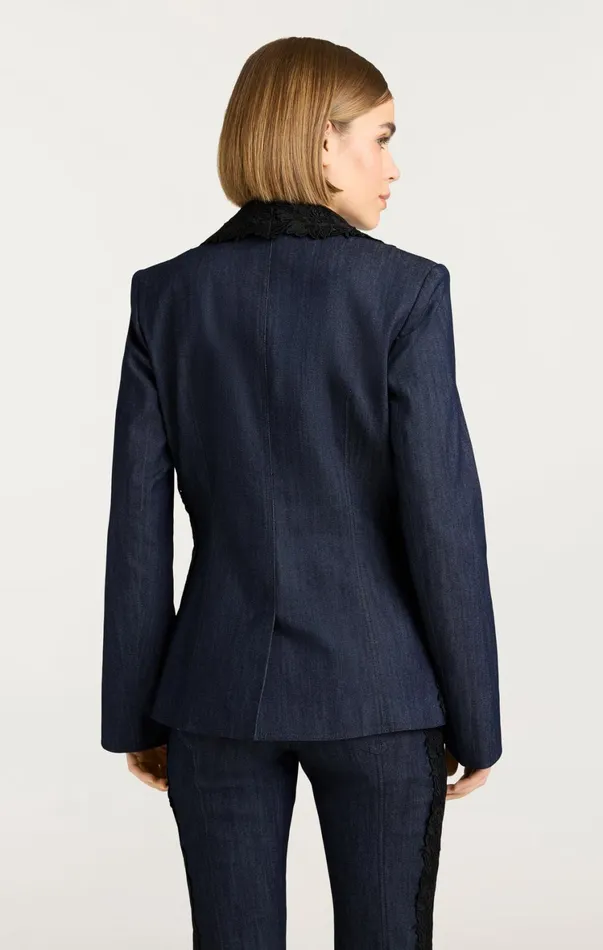 Women Denim Cinq Sept Laney Jacket Indigo