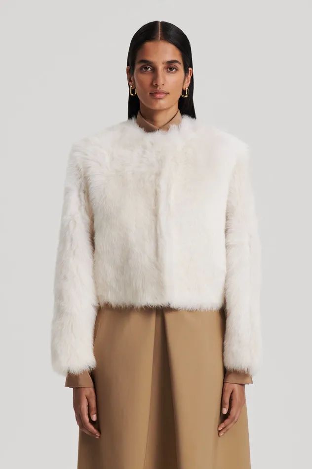 Women Denim Scanlan Theodore TOSCANA COCOON JACKET CREME