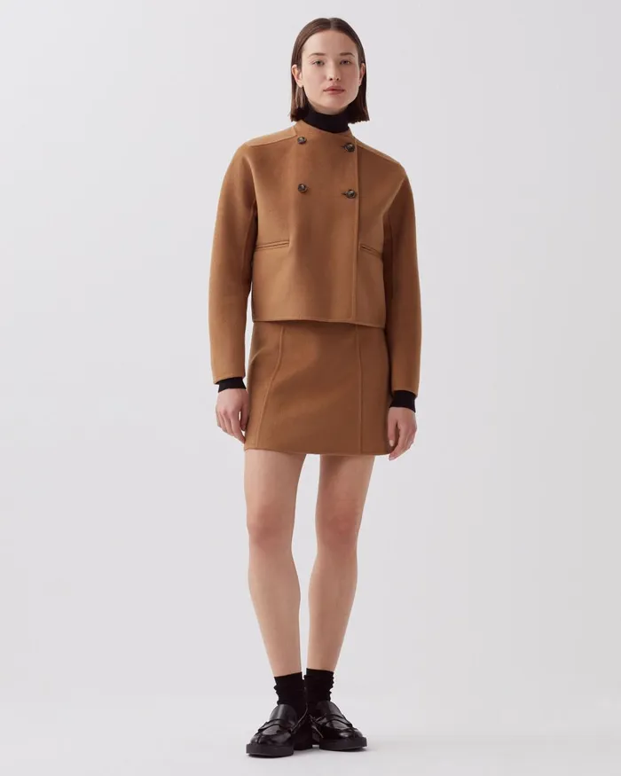 Women DoubleSided Jacket Toasted Coconut Comptoir Des Cotonniers Coats and Jackets Women DoubleSided Jacket Toasted Coconut Comptoir Des Cotonniers Coats and Jackets