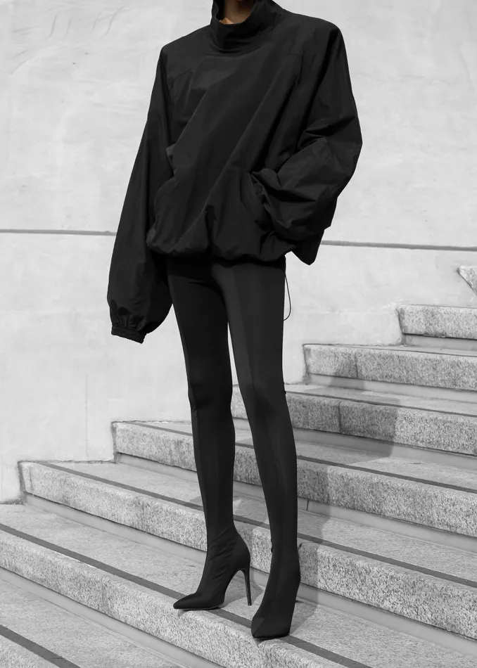 Women Doyle Mockneck Anorak 8211 Black The Frankie Shop Outerwear