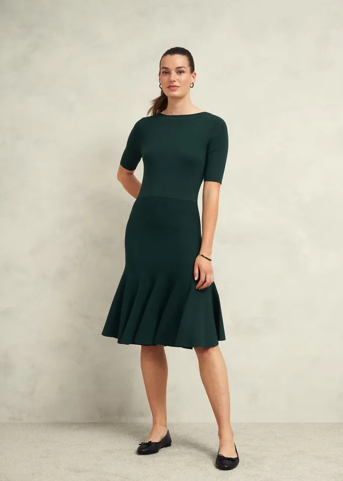 Women Dresses and Jumpsuits Hobbs Abbie Knitted Dress Samphire Green