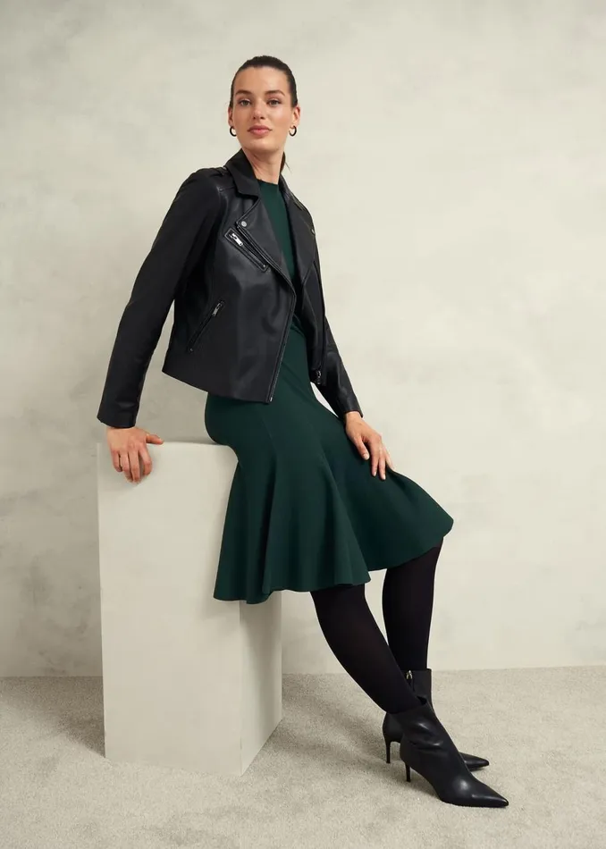 Women Dresses and Jumpsuits Hobbs Abbie Knitted Dress Samphire Green