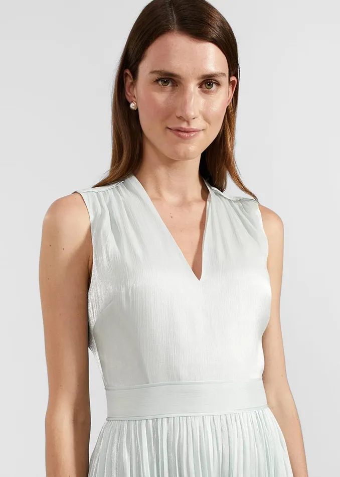Women Dresses and Jumpsuits Hobbs Alexandra Pleated Dress Sage Green