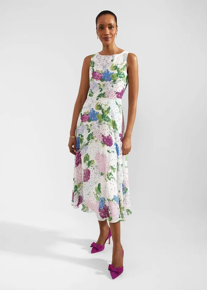 Women Dresses and Jumpsuits Hobbs Carly Floral Dress Ivory Multi