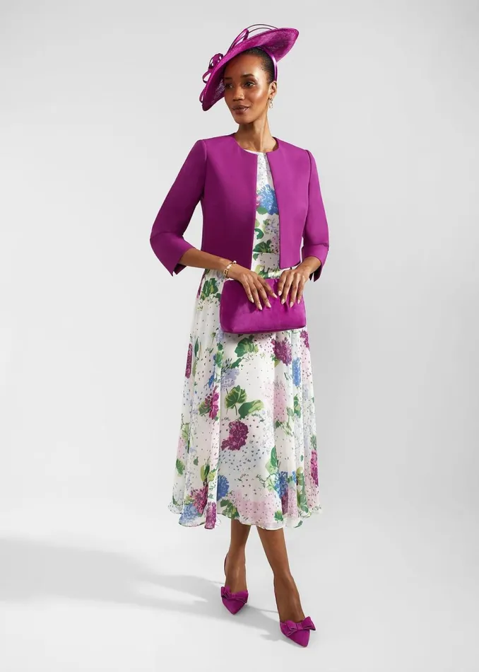 Women Dresses and Jumpsuits Hobbs Carly Floral Dress Ivory Multi