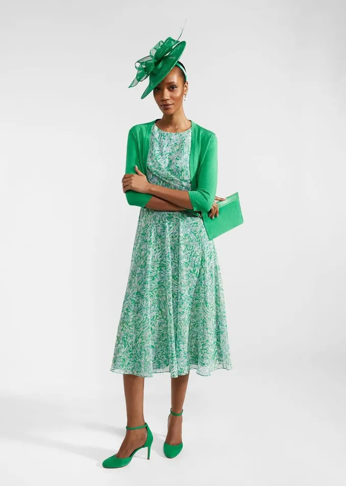 Women Dresses and Jumpsuits Hobbs Jess Fit And Flare Dress Green Multi