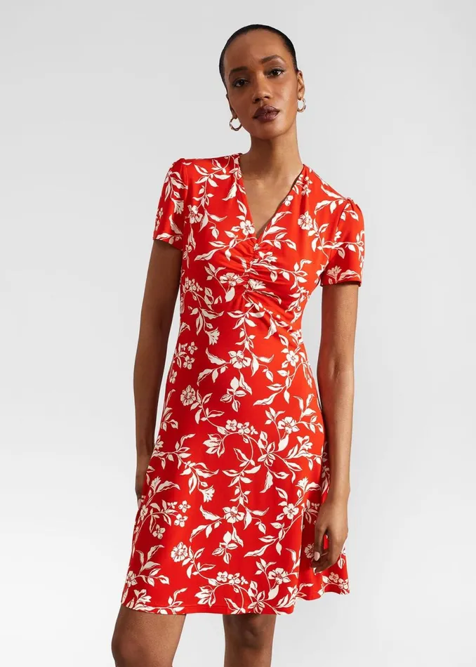 Women Dresses and Jumpsuits Hobbs Lydia Jersey Dress Red Buttercream