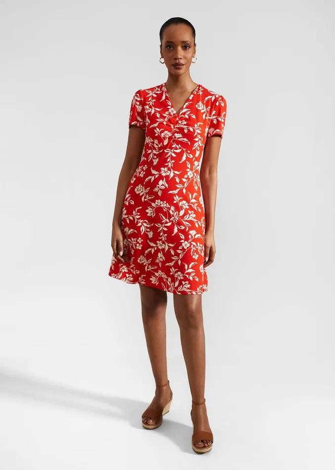Women Dresses and Jumpsuits Hobbs Lydia Jersey Dress Red Buttercream