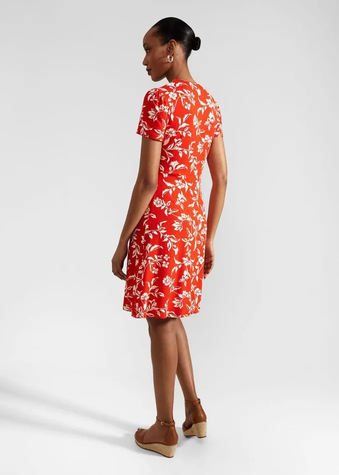 Women Dresses and Jumpsuits Hobbs Lydia Jersey Dress Red Buttercream