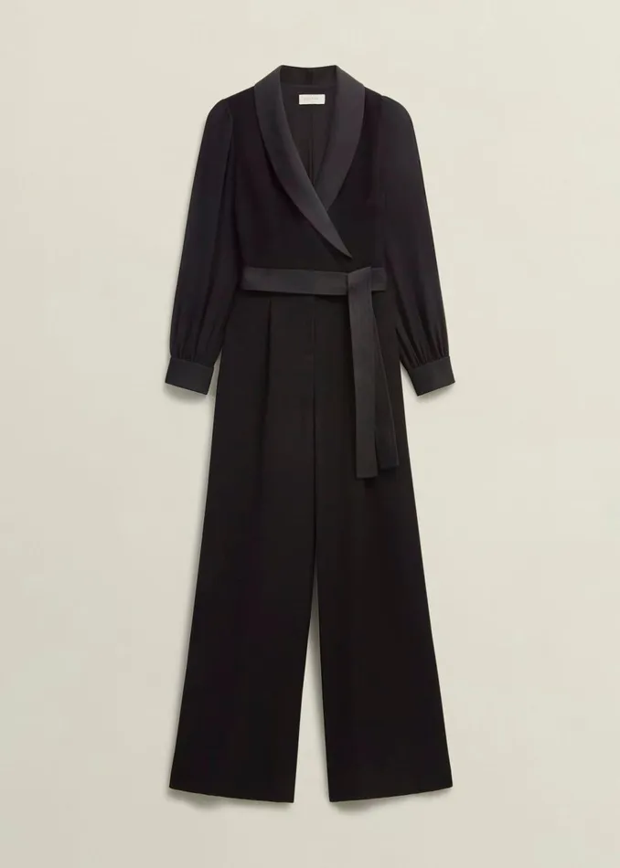 Women Dresses and Jumpsuits Hobbs Maia Sleeved Jumpsuit Hobbs Black