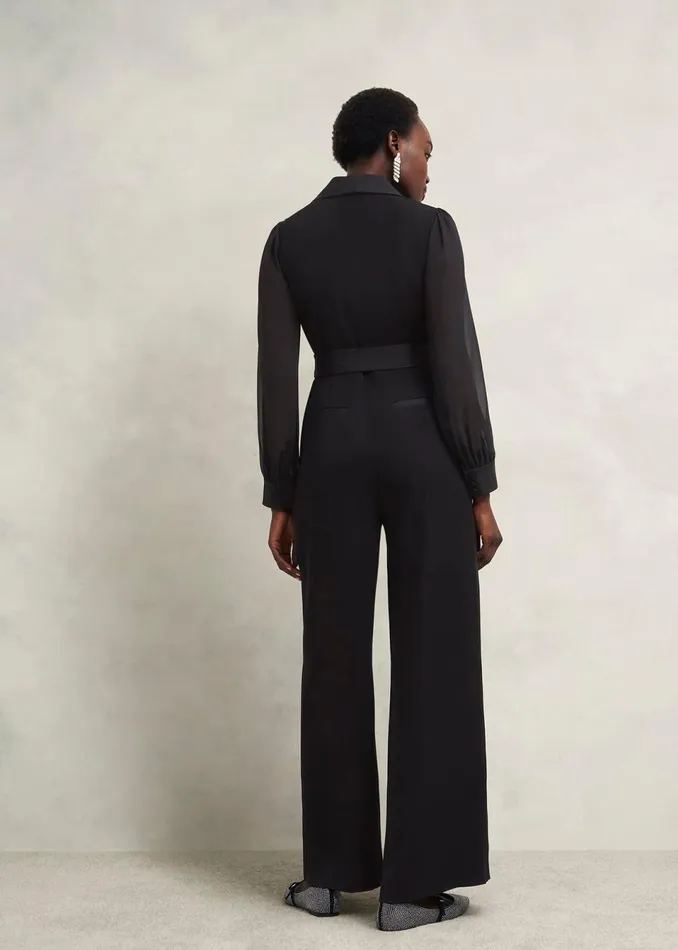 Women Dresses and Jumpsuits Hobbs Maia Sleeved Jumpsuit Hobbs Black