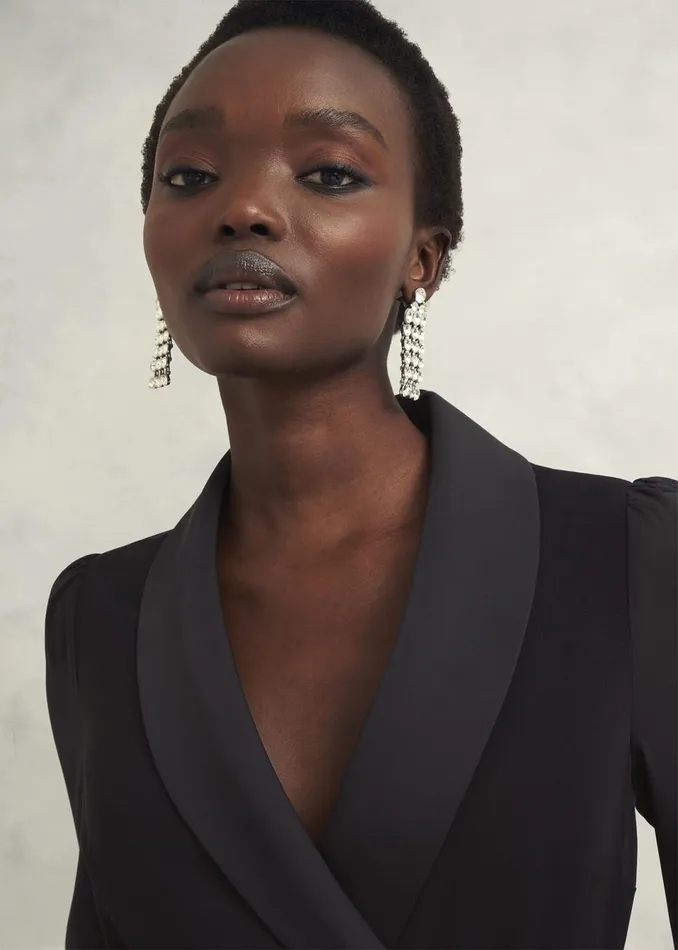 Women Dresses and Jumpsuits Hobbs Maia Sleeved Jumpsuit Hobbs Black
