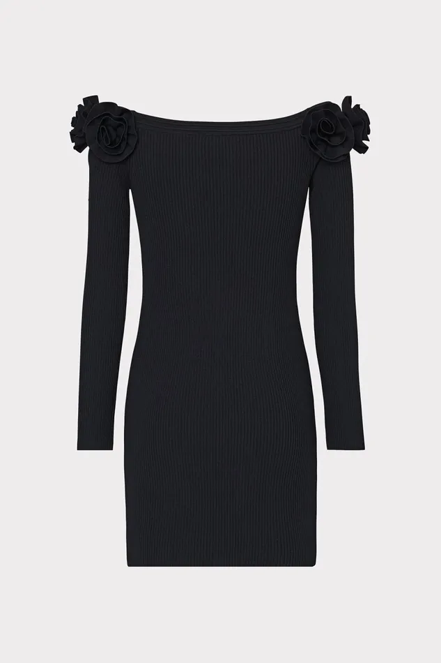 Women Dresses Milly Kara Off The Shoulder Knit Mini Dress Black Women Dresses Milly Kara Off The Shoulder Knit Mini Dress Black