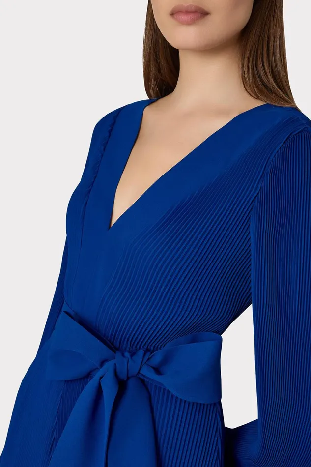 Women Dresses Milly Liv Pleated Dress Sapphire
