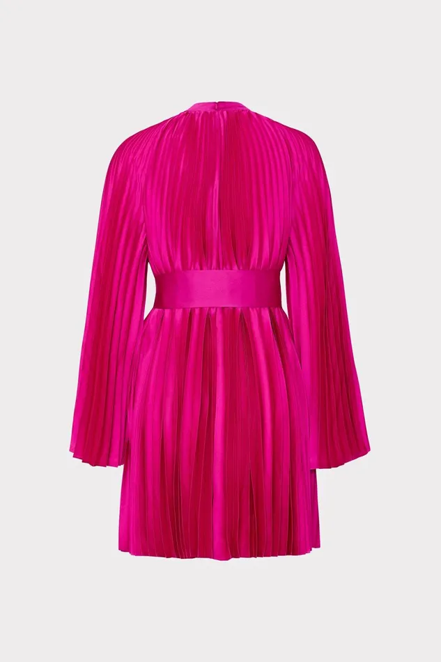 Women Dresses Milly Nandi Mock Neck Pleated Dress Pink Women Dresses Milly Nandi Mock Neck Pleated Dress Pink