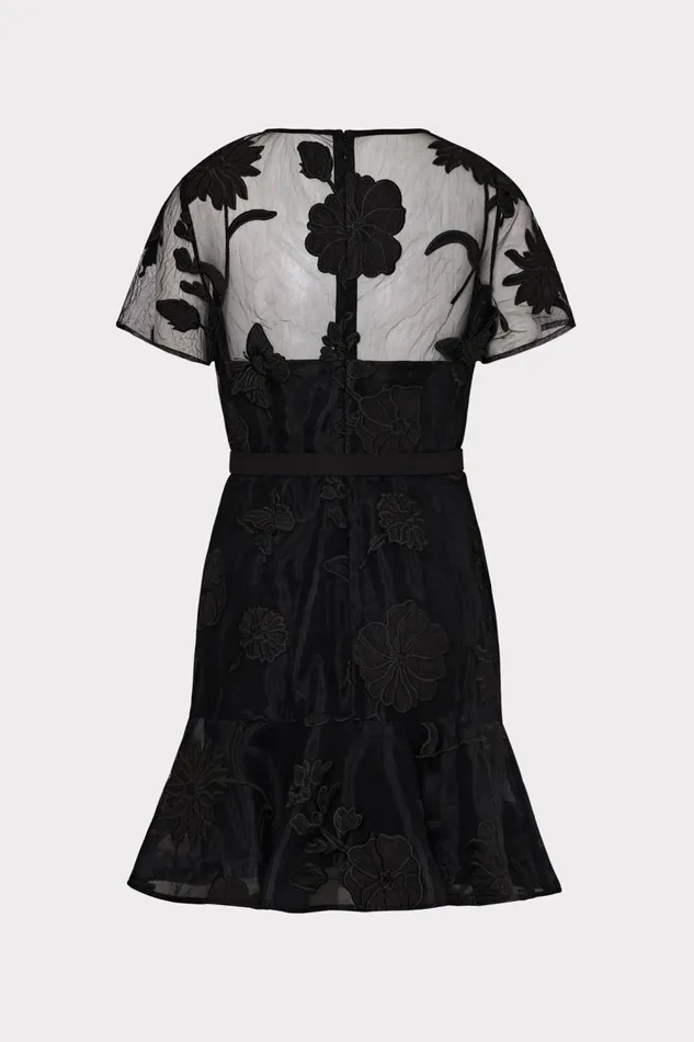 Women Dresses Milly Rosie 3D Butterfly Embroidery Dress Black Women Dresses Milly Rosie 3D Butterfly Embroidery Dress Black