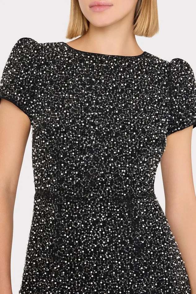 Women Dresses Milly Rowen Beaded Tweed Dress Black Women Dresses Milly Rowen Beaded Tweed Dress Black