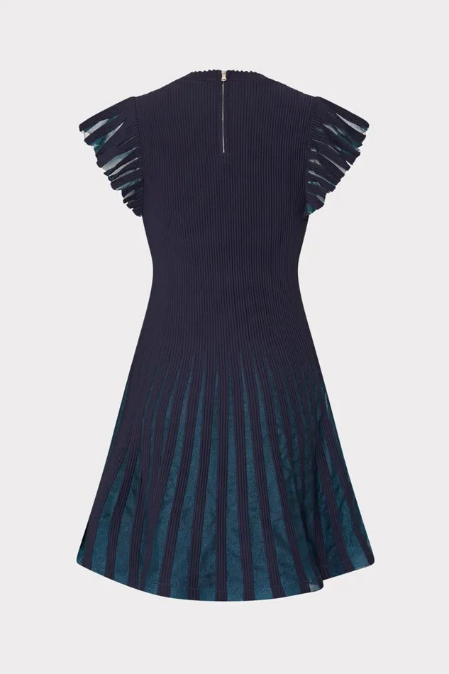 Women Dresses Milly Sheer Flutter Sleeve Knit Mini Dress Navy Women Dresses Milly Sheer Flutter Sleeve Knit Mini Dress Navy