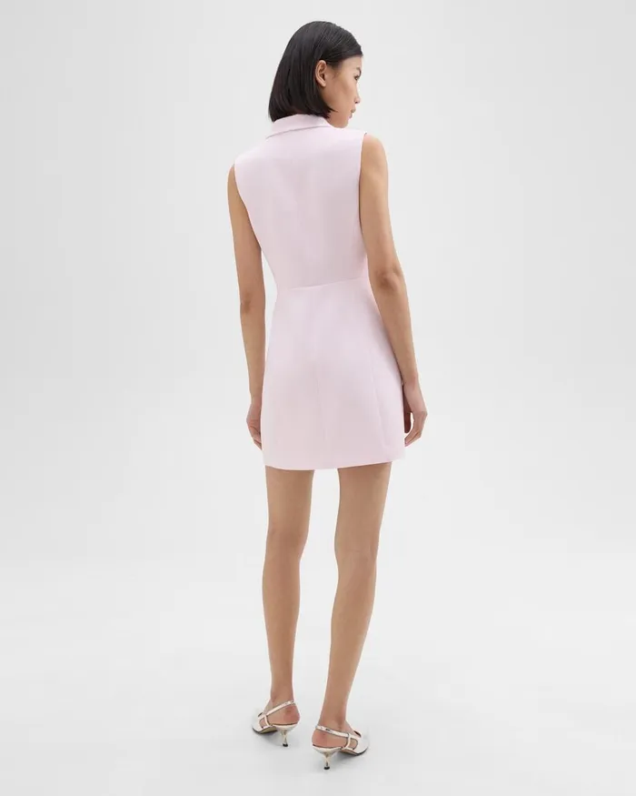 Women Dresses Theory Peak Lapel Mini Dress In Admiral Crepe Bloom