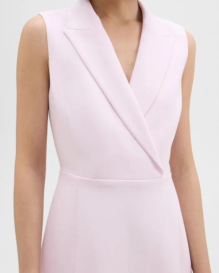 Women Dresses Theory Peak Lapel Mini Dress In Admiral Crepe Bloom