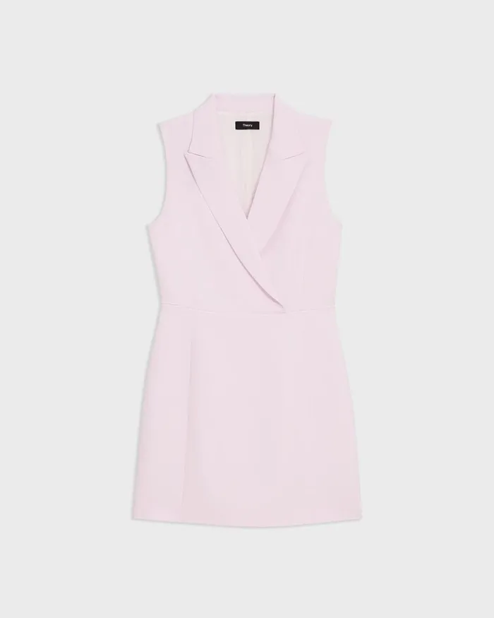 Women Dresses Theory Peak Lapel Mini Dress In Admiral Crepe Bloom