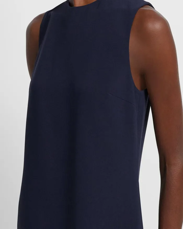 Women Dresses Theory Shift Dress In Admiral Crepe Nocturne Navy