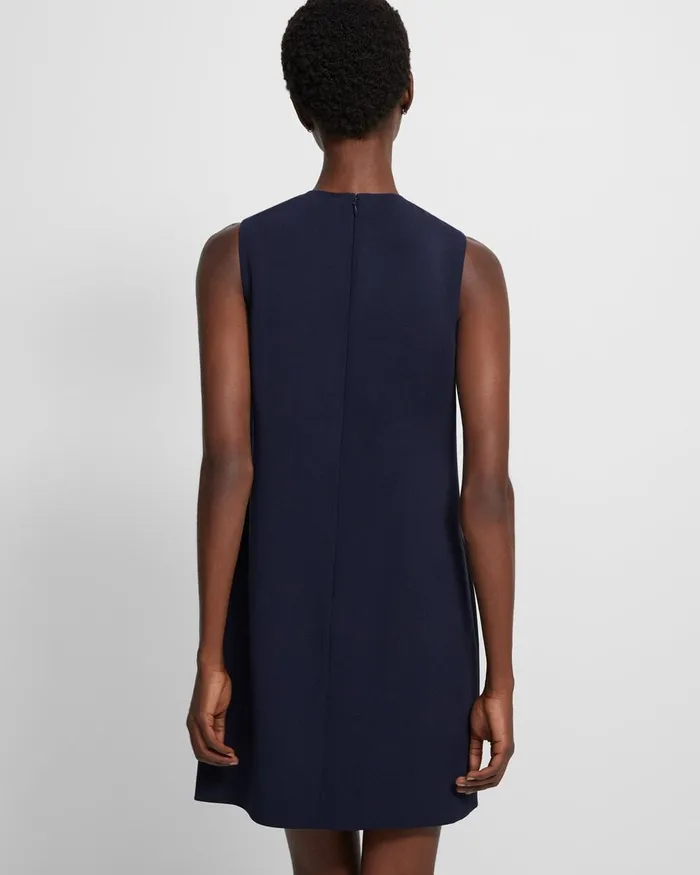 Women Dresses Theory Shift Dress In Admiral Crepe Nocturne Navy