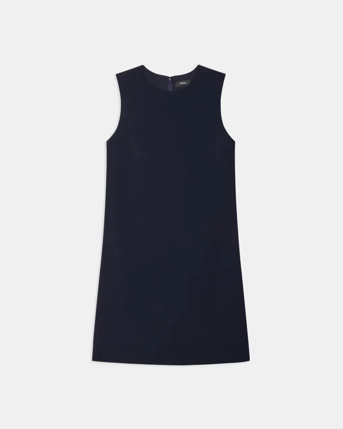 Women Dresses Theory Shift Dress In Admiral Crepe Nocturne Navy