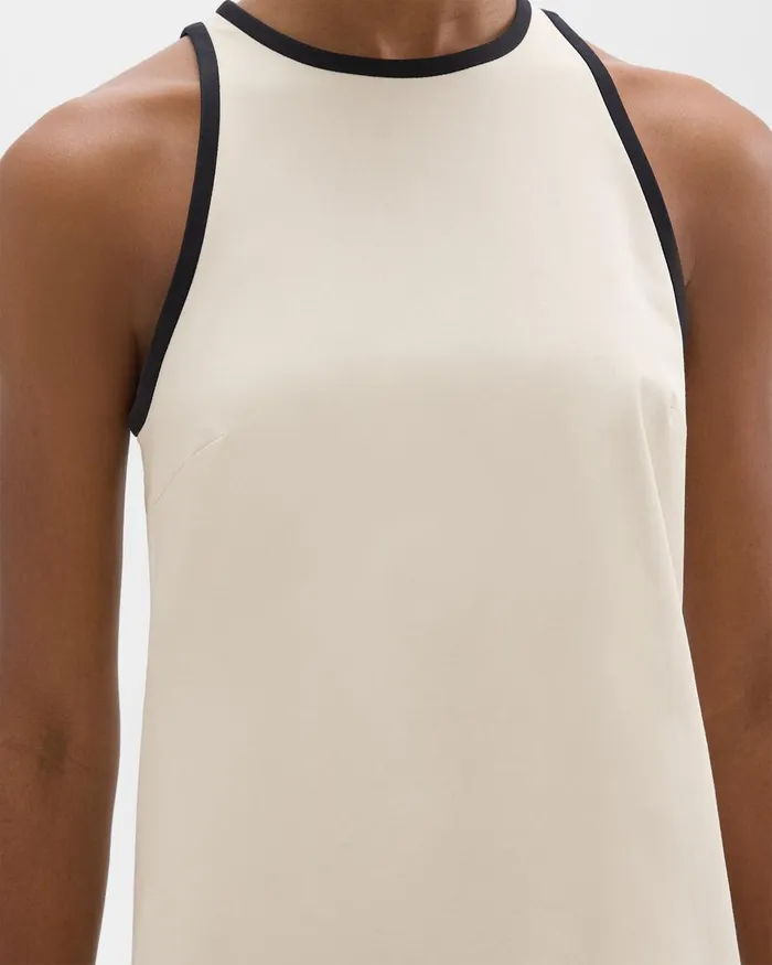 Women Dresses Theory Shift Dress In Organic Cotton Sandblack