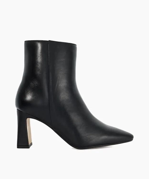 Women Dune London Ankle Boots Pointed Toe Heel Boots Black