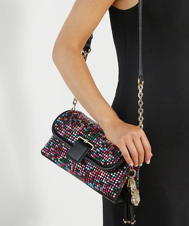 Women Dune London Crossbody Bags Embellished Chelsea Shoulder Bag Multi Diamantes