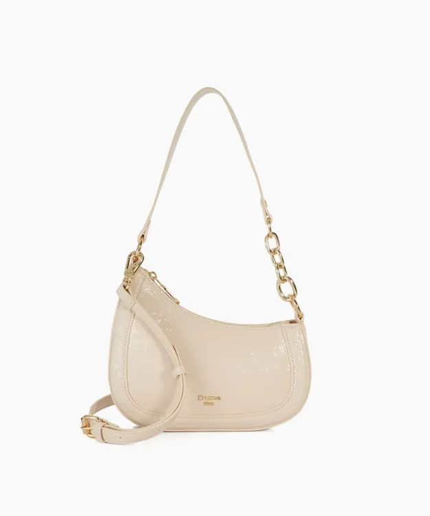 Women Dune London Handbags Asymmetric Chain Detail Shoulder Bag Neutral