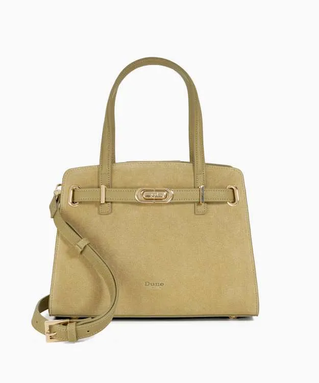 Women Dune London Handbags Belted Grab Bag Green