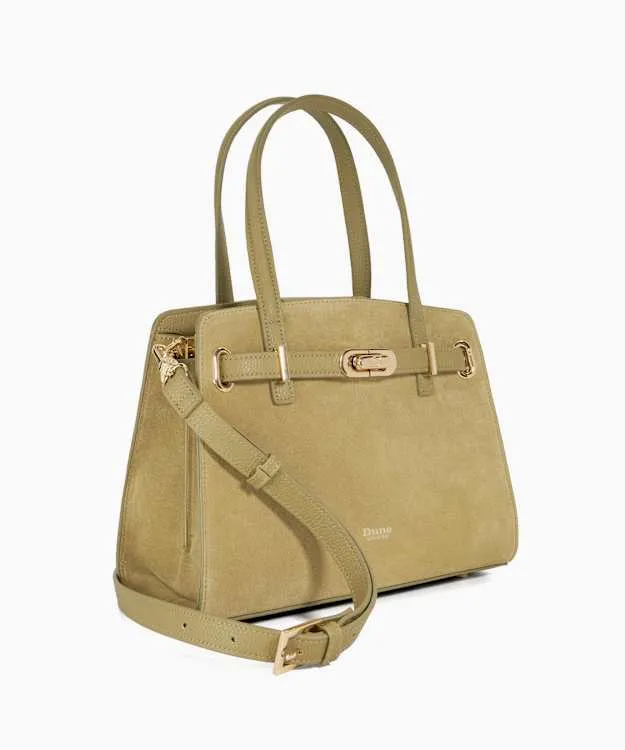 Women Dune London Handbags Belted Grab Bag Green
