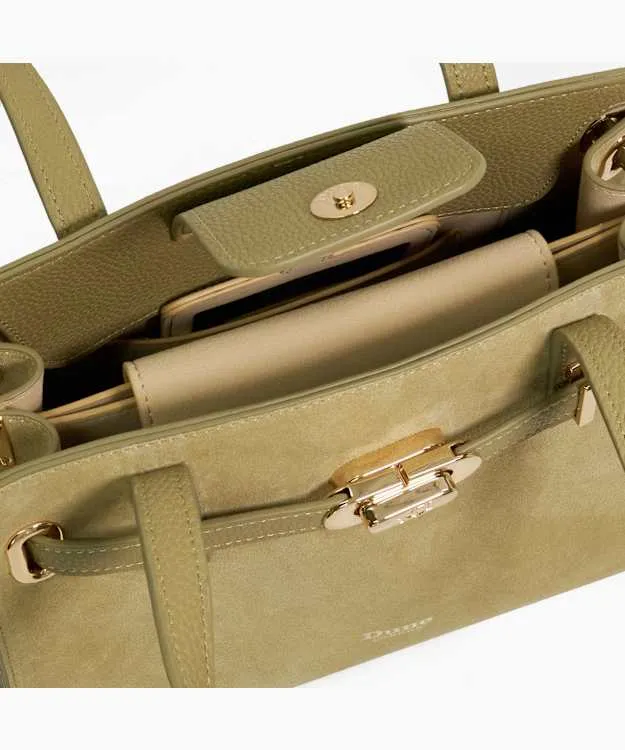 Women Dune London Handbags Belted Grab Bag Green