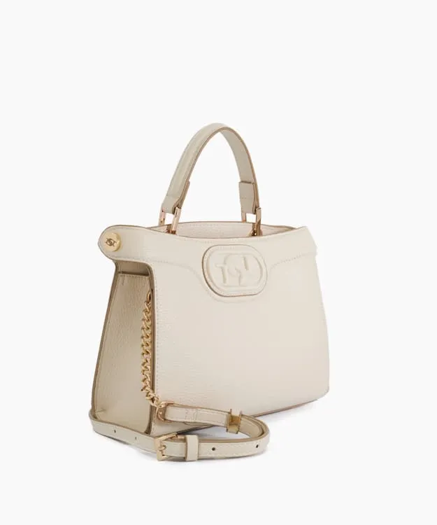 Women Dune London Tote Bags Embossed Logo Tote Bag White